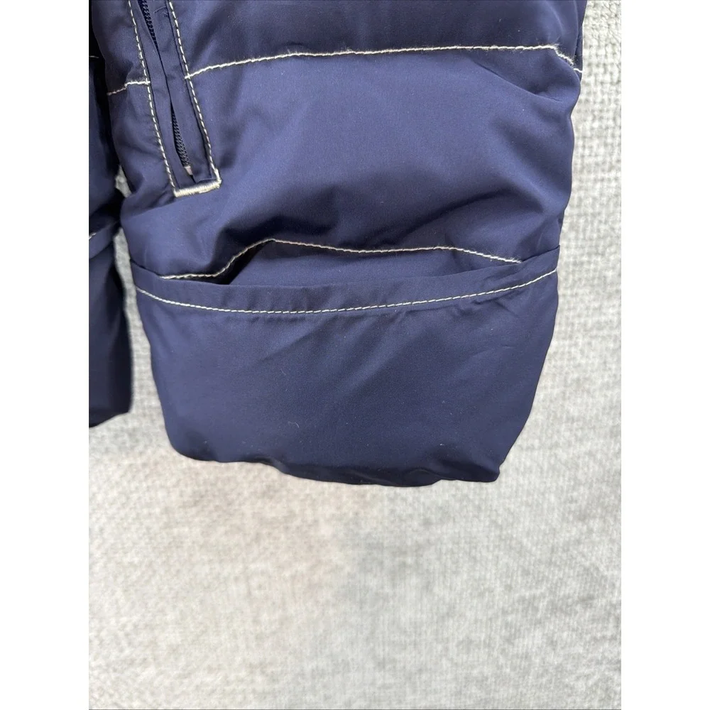 Baby Gap‎ 3-6 Months Down Filled Cargo Pocket Down Faux Fur Hooded Snowsuit Navy